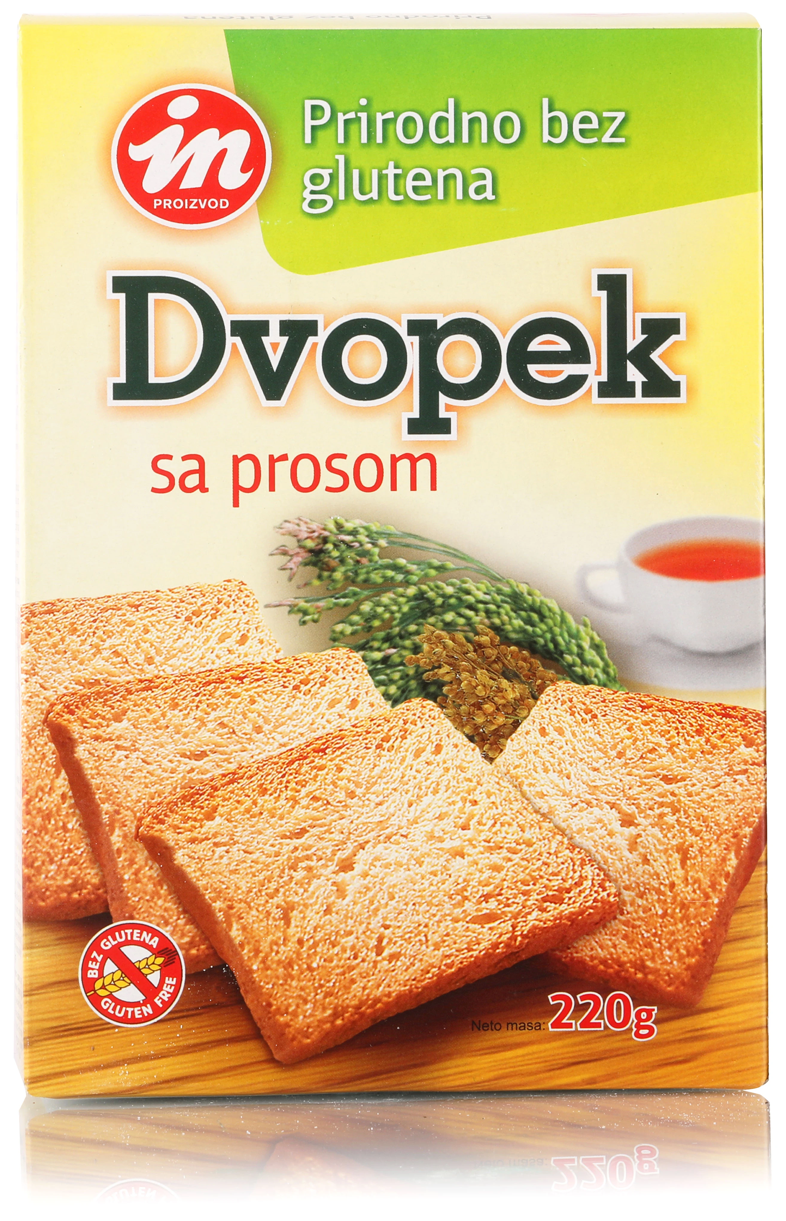 Dvopek od prosa (sert. bez glutena) 220 g Aleksandrija